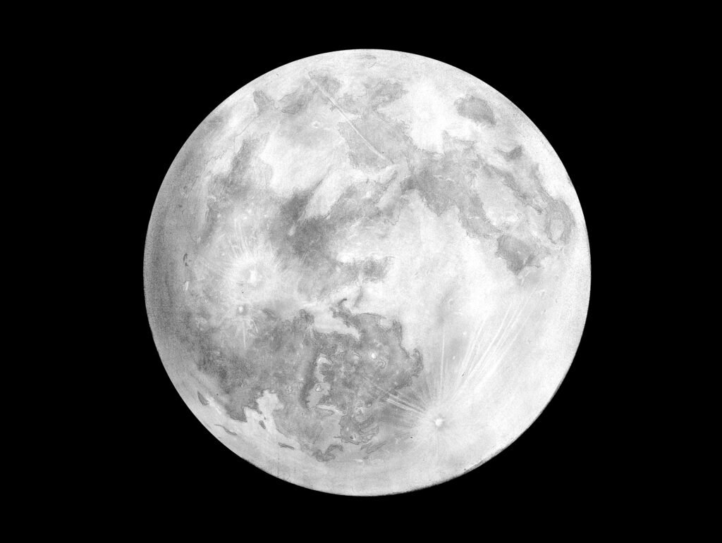 Moon — limited edition charcoal artwork by climate artist Abhi