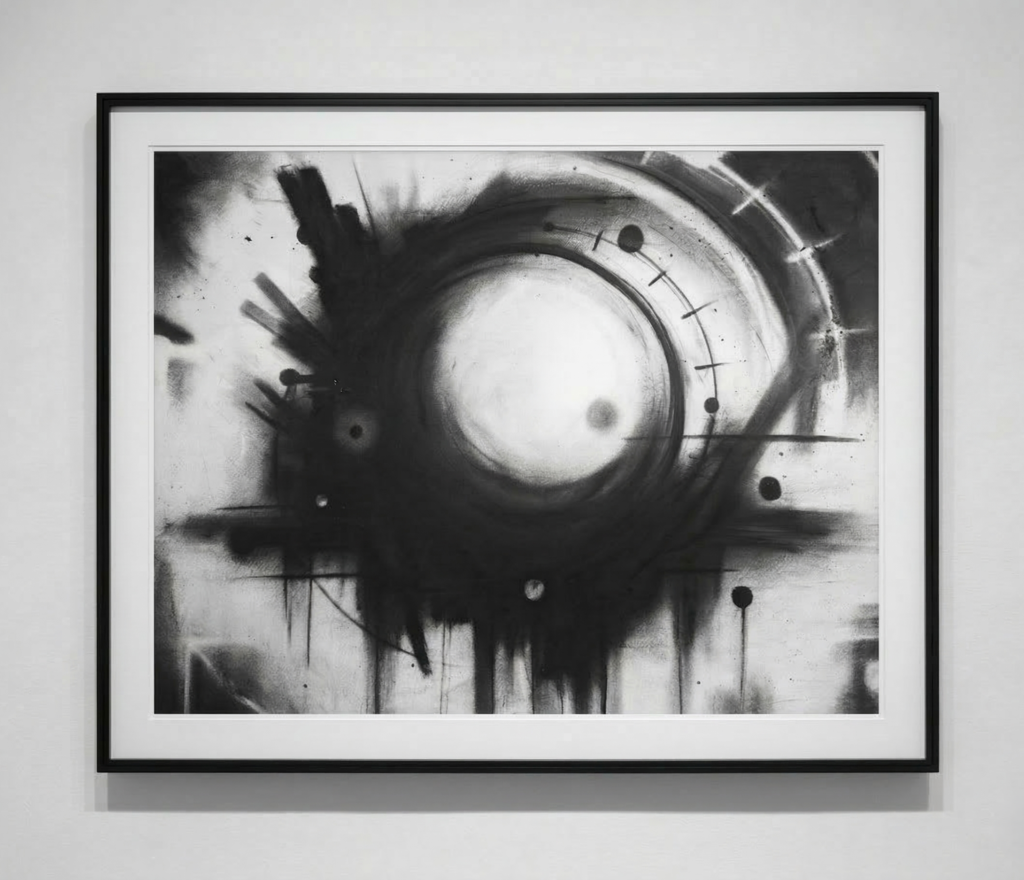 Circularity &mdash; climate systems charcoal artwork by The Carbon Art